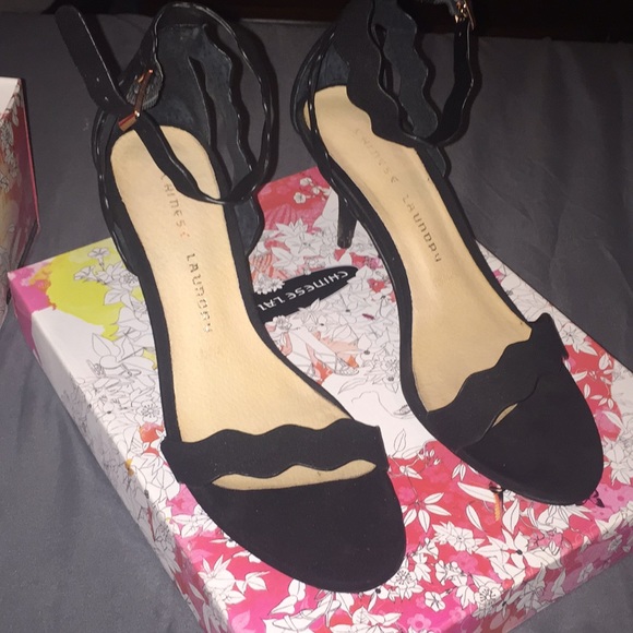 Chinese Laundry Rubie black heels women's 7.5 - Picture 1 of 4